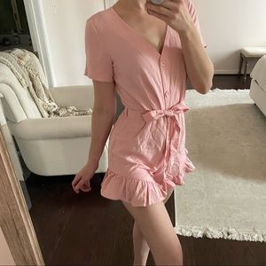 Pink Emmett Ruffle Romper